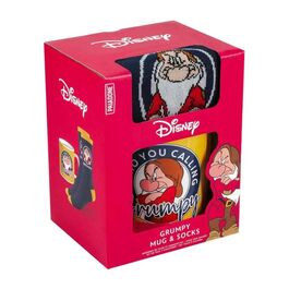 Set taza y calcetines Gruñon Blancanieves y los siete enanitos