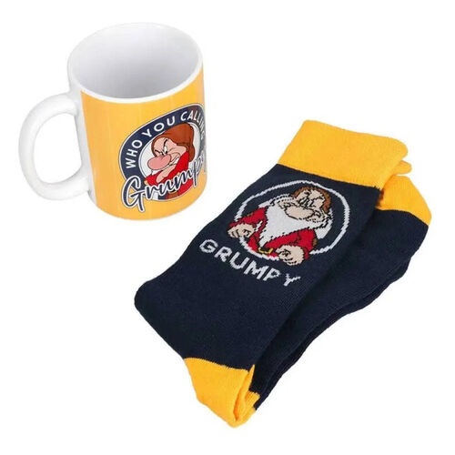 Set taza y calcetines Gruñon Blancanieves y los siete enanitos