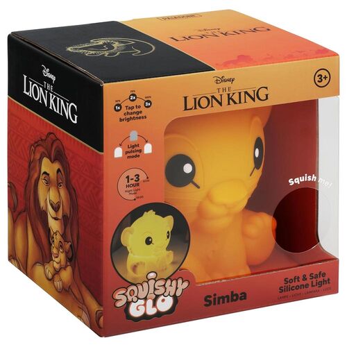 Luz silicona recargable SquishyGlo Simba El Rey Leon