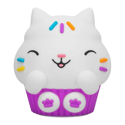 Luz silicona recargable SquishyGlo Cakey Cat La casa de muñecas de Gabby