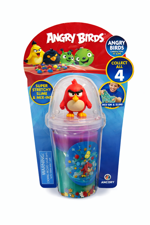 Slime + figura Angry Birds surtido