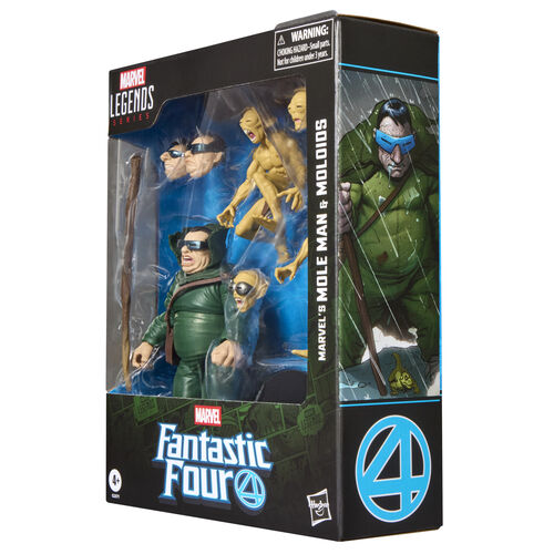 Set figuras Marvels Mole Man & Moloios Marvel Fantastic Four 15cm
