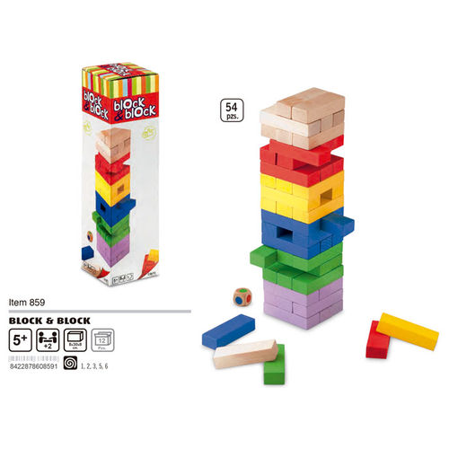 Juego Block & Block colores 54pcs