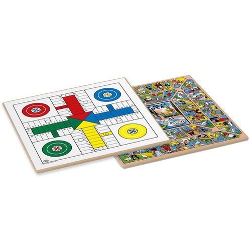 Tablero Parchis 6 jugadores - Oca madera con accesorios